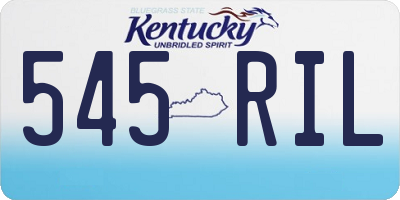 KY license plate 545RIL