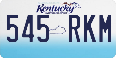 KY license plate 545RKM