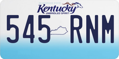 KY license plate 545RNM