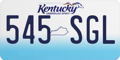 KY license plate 545SGL