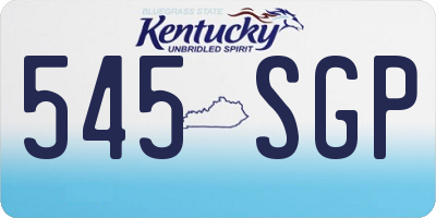 KY license plate 545SGP