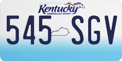 KY license plate 545SGV