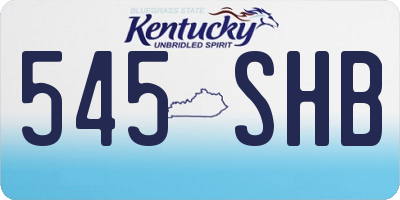 KY license plate 545SHB