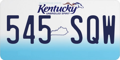 KY license plate 545SQW