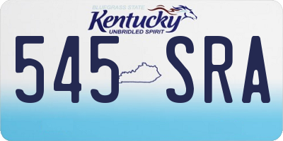 KY license plate 545SRA