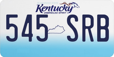 KY license plate 545SRB