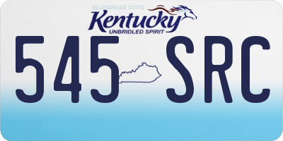KY license plate 545SRC