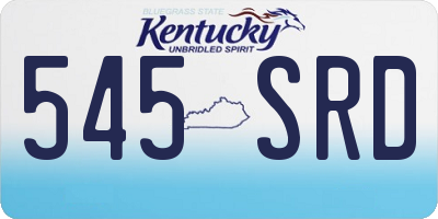 KY license plate 545SRD