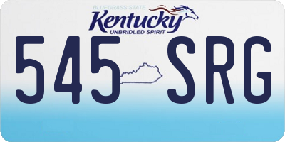 KY license plate 545SRG