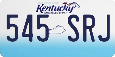 KY license plate 545SRJ