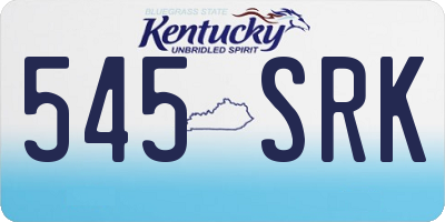 KY license plate 545SRK