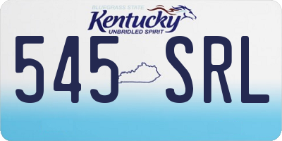 KY license plate 545SRL