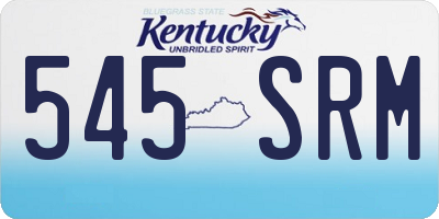 KY license plate 545SRM