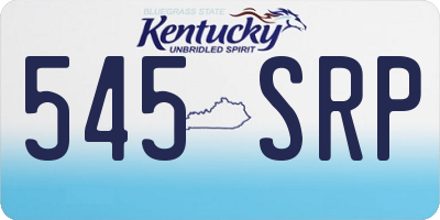 KY license plate 545SRP