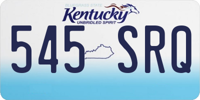 KY license plate 545SRQ