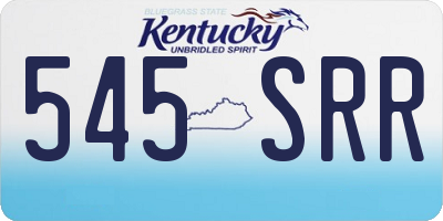 KY license plate 545SRR