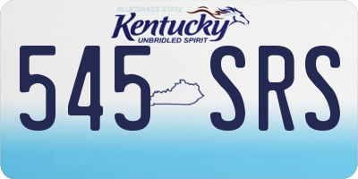 KY license plate 545SRS