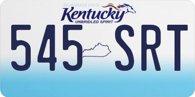 KY license plate 545SRT