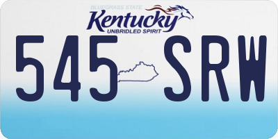 KY license plate 545SRW