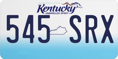 KY license plate 545SRX