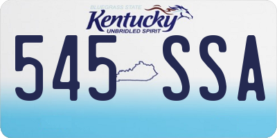 KY license plate 545SSA