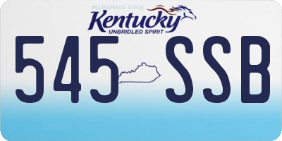 KY license plate 545SSB