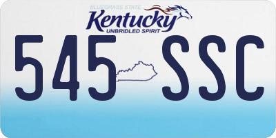 KY license plate 545SSC