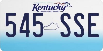 KY license plate 545SSE