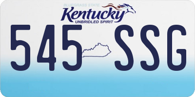 KY license plate 545SSG