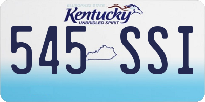 KY license plate 545SSI