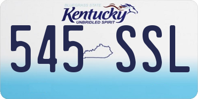 KY license plate 545SSL