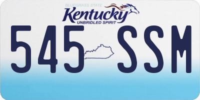 KY license plate 545SSM