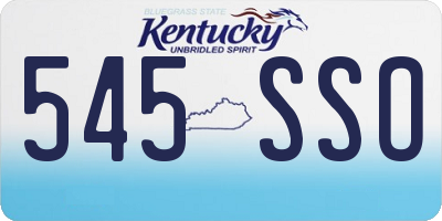 KY license plate 545SSO