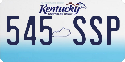 KY license plate 545SSP