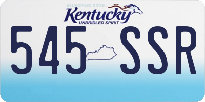 KY license plate 545SSR