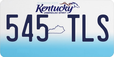 KY license plate 545TLS