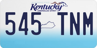 KY license plate 545TNM