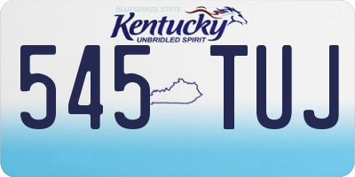 KY license plate 545TUJ