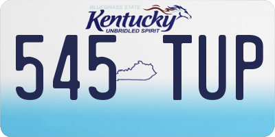 KY license plate 545TUP
