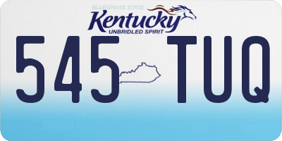 KY license plate 545TUQ