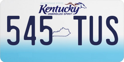 KY license plate 545TUS