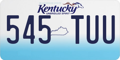 KY license plate 545TUU