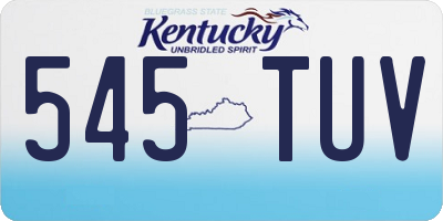 KY license plate 545TUV