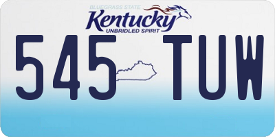 KY license plate 545TUW