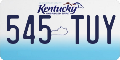 KY license plate 545TUY