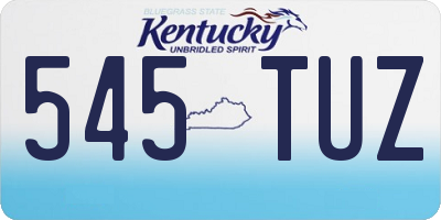 KY license plate 545TUZ