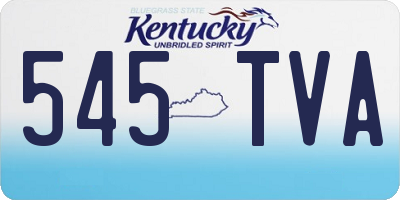 KY license plate 545TVA