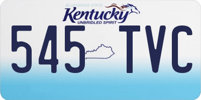 KY license plate 545TVC