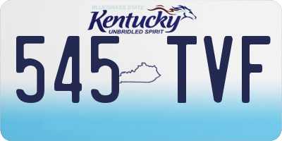 KY license plate 545TVF