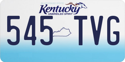 KY license plate 545TVG